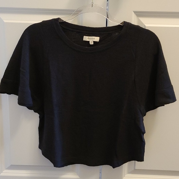 Nwot! Madewell texture & thread flutter-sleeve top - Picture 3 of 5